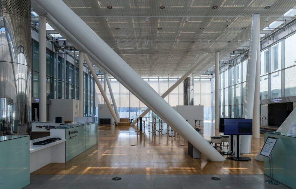 Modern view of empty office space interior